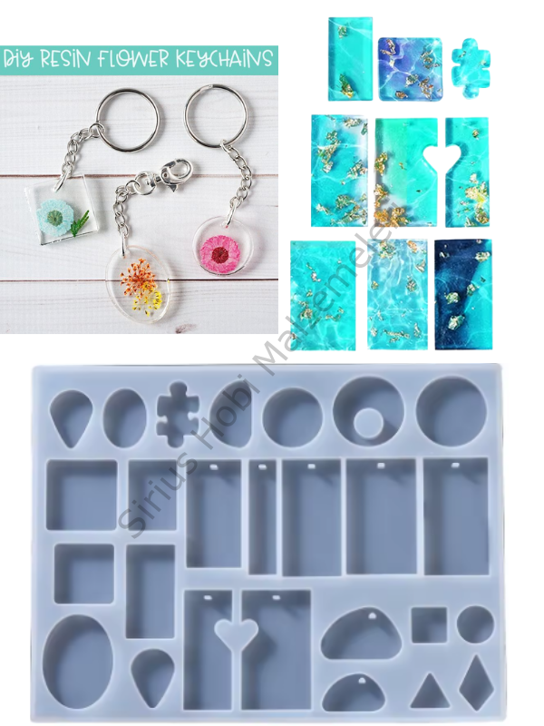 Epoksi Kolyeler ve Anahtarlıklar İçin Silikon Kalıp