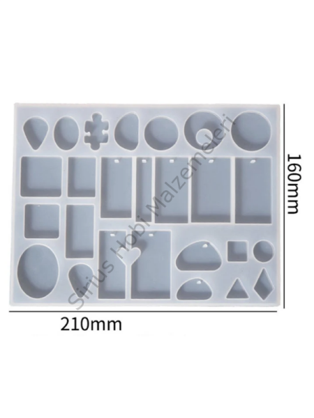 Epoksi Kolyeler ve Anahtarlıklar İçin Silikon Kalıp