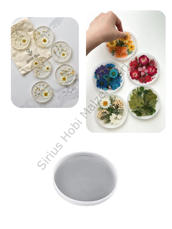 Epoksi Silikon Kalıp – Yuvarlak 8 cm Magnet / Bardak Altlığı