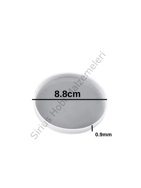 Epoksi Silikon Kalıp – Yuvarlak 8 cm Magnet / Bardak Altlığı