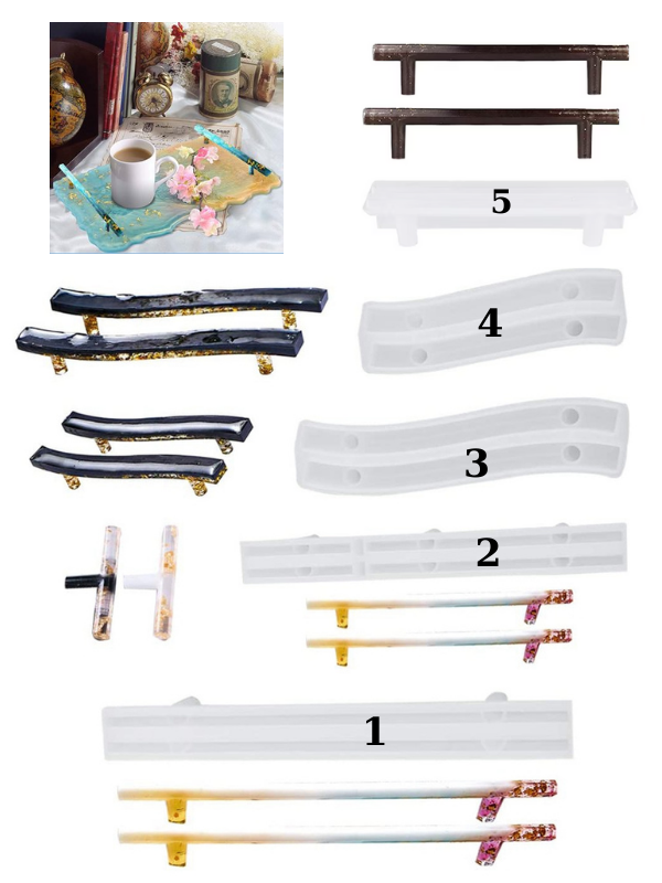 Epoksi Reçine Tepsi Kulpu Silikon Kalıbı