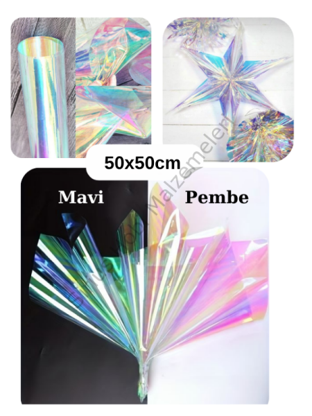 Epoksi Reçine için Hologram Folyosu 1 adet 50x50cm
