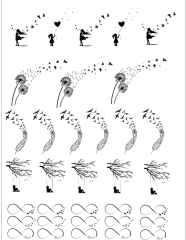 Şeffaf Asetat Baskı 3 -4 cm arası