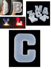 Epoksi Tasarım Büyük Harf Kalıbı 2.3cm derinlik