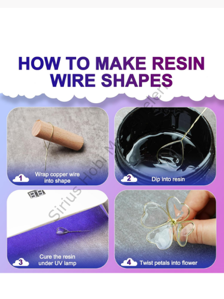 Sirius Dip Reçine 100 ml + 168W UV Lamba Seti – Tel Çiçek ve Şeffaf Kaplama İçin