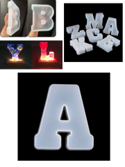 Epoksi Tasarım Büyük Harf Kalıbı 2.3cm derinlik