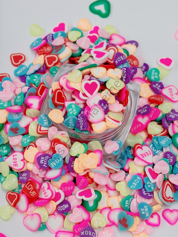 Epoksi Polimer Kil Süslemeler (Fimo Dilimleri) Renkli Kapler  4gr