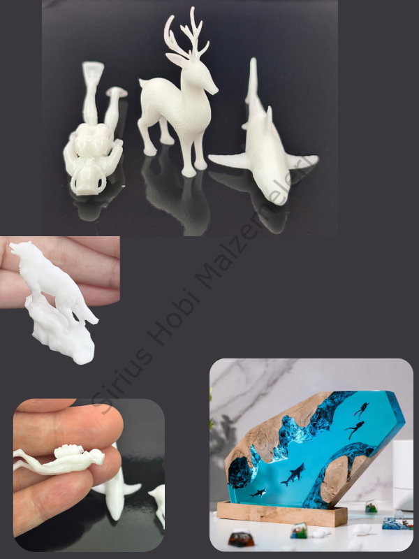 Epoksi Reçine Mini Figür Hobi ve Dekor Çalışmaları İçin 3-4 cm 1 adet