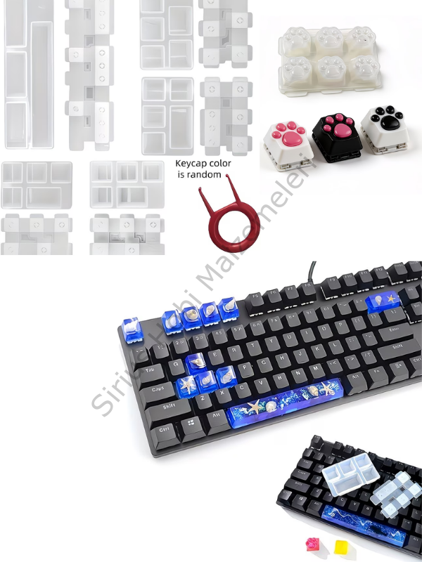 Mekanik Klavye Tuşu (Keycap) Silikon Kalıp Seti | Epoksi ve UV Reçine Döküm Kalıbı