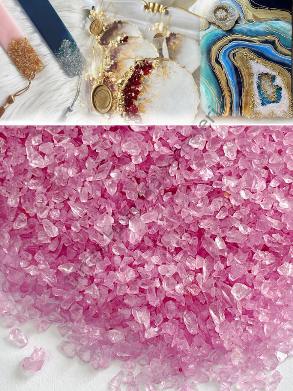 Epoksi Cam Kırıkları Extra İnce Transparan Blush Pink 100 gr