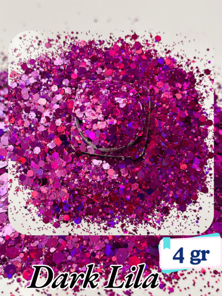 Epoksi- Mum-Makyaj-Tırnak-Sabun Simi Pulu Glitter Dark Lila 4 gr