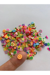 Epoksi Polimer Kil Süslemeler (Fimo Dilimleri) Meyveler 4gr