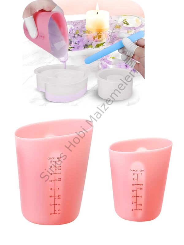 Epoksi Reçine Alçı 250-500 ml Beher Döküm Silikon Kalıbı