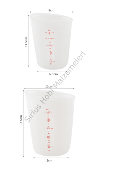 Epoksi Reçine Alçı 250-500 ml Beher Döküm Silikon Kalıbı