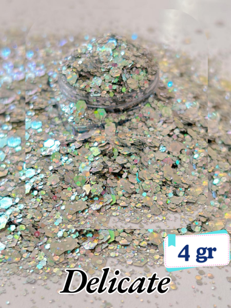 Epoksi- Mum-Makyaj-Tırnak-Sabun Simi Pulu Glitter Delicate 4 gr