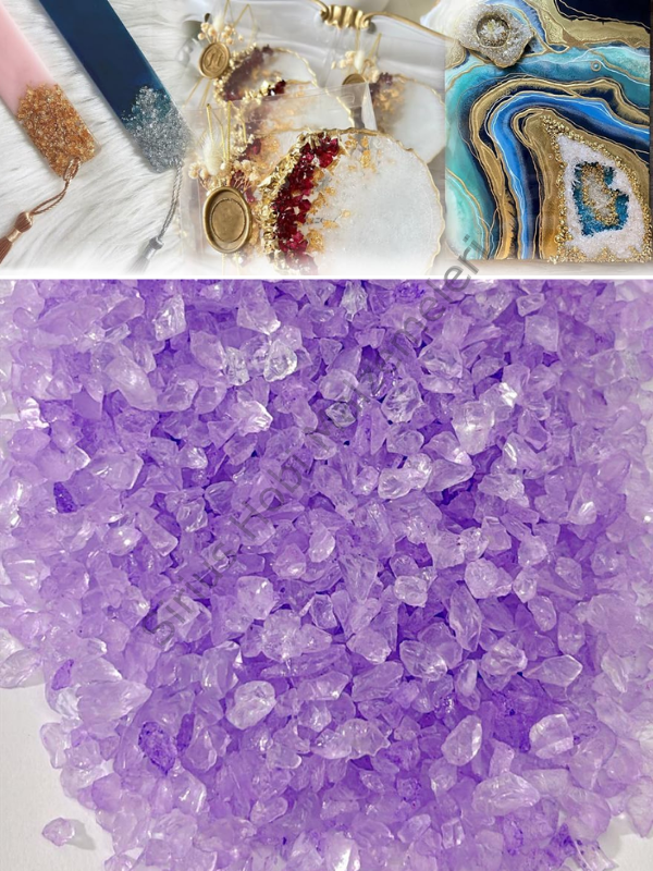 Epoksi Cam Kırıkları İnce Transparan Moon Violet 100 gr
