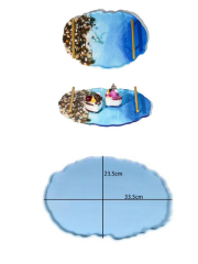 Epoksi Reçine Geode Tepsi Kalıbı 33x23cm