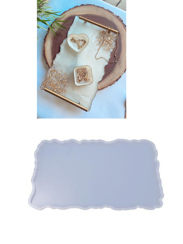 Epoksi Reçine 35x21cm Silikon Tepsi Kalıbı
