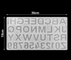 Epoksi Reçine Ters Büyük Anahtarlık Harf Silikon Kalıbı