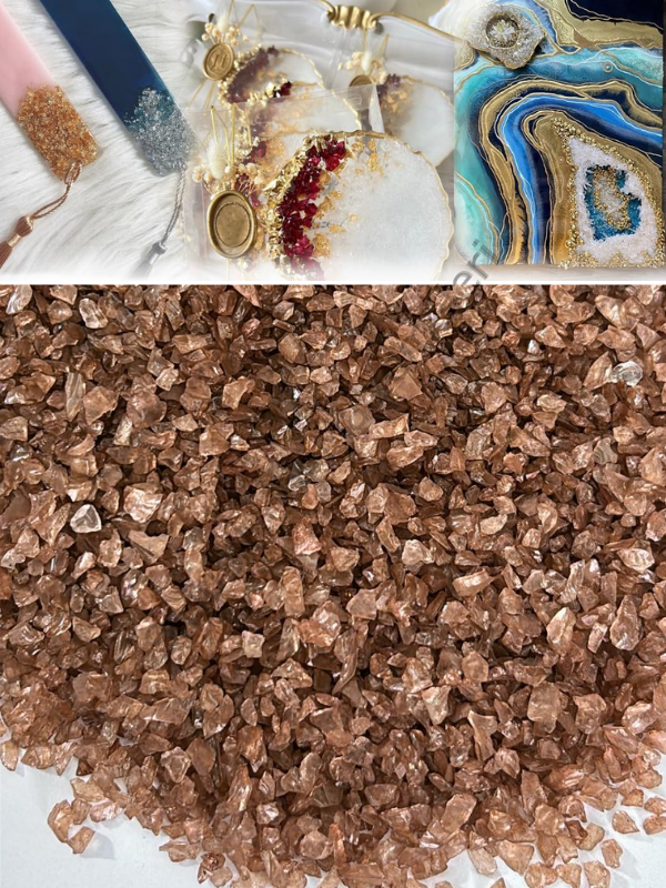 Epoksi Cam Kırıkları Extra İnce Sedefli Warm Sand 100 gr