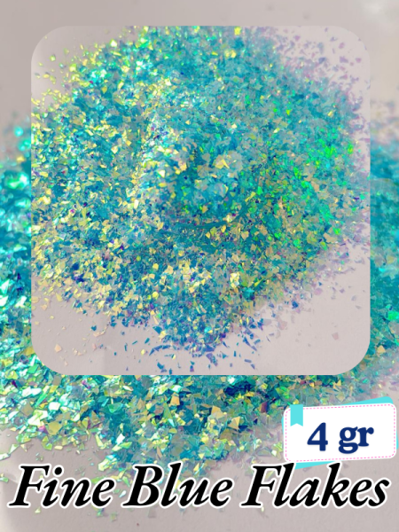 Epoksi- Mum-Makyaj-Tırnak-Sabun Simi Pulu Fine Flakes Blue 4 gr