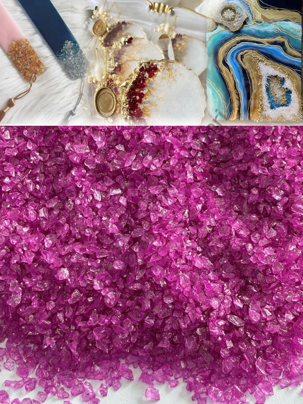 Epoksi Cam Kırıkları Extra İnce Sedefli Violet Quartz 100 gr