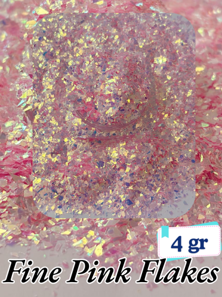 Epoksi- Mum-Makyaj-Tırnak-Sabun Simi Pulu Fine Flakes Pink 4 gr