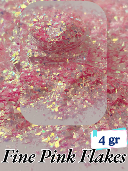 Epoksi- Mum-Makyaj-Tırnak-Sabun Simi Pulu Fine Flakes Pink 4 gr
