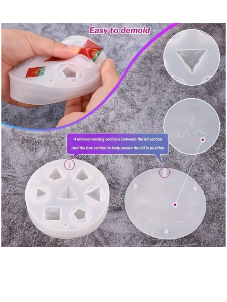 Epoksi 7li Zar Silikon Kalıbı