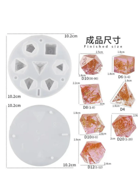 Epoksi 7li Zar Silikon Kalıbı