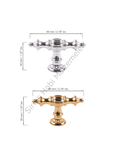 Premium Metal Tepsi Kulpu 2 adet | Altın & Gümüş Epoksi Tepsi İçin