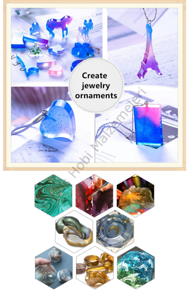 Epoksi Reçine Başlangıç Boya Seti – 20 Renk (İnci Sedefli Mica + Opak-Transparan Pigment)