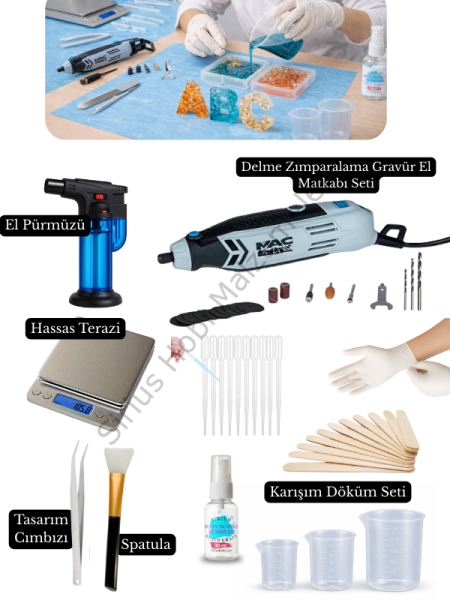 Epoksi Reçine İçin Başlangıç Yardımcı Araç ve Gereçler Seti