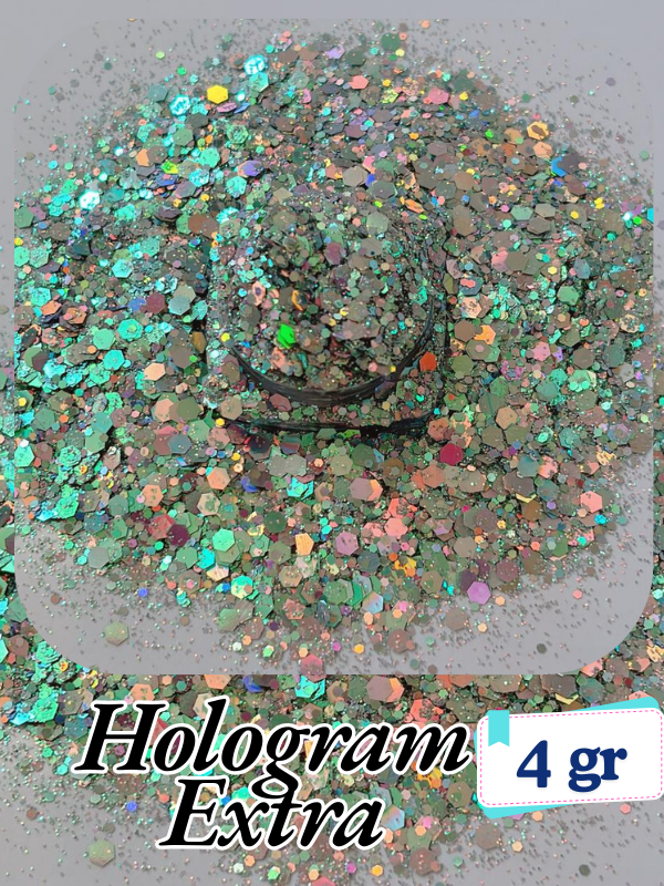 Epoksi- Mum-Makyaj-Tırnak-Sabun Simi Pulu  Hologram Extra 4 gr