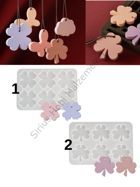 Epoksi Yonca Magnet Kalıbı 6’lı Silikon Döküm Kalıbı