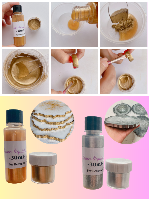 Epoksi Kenar Varağı Seti 2li 30ml +10gr Pigment