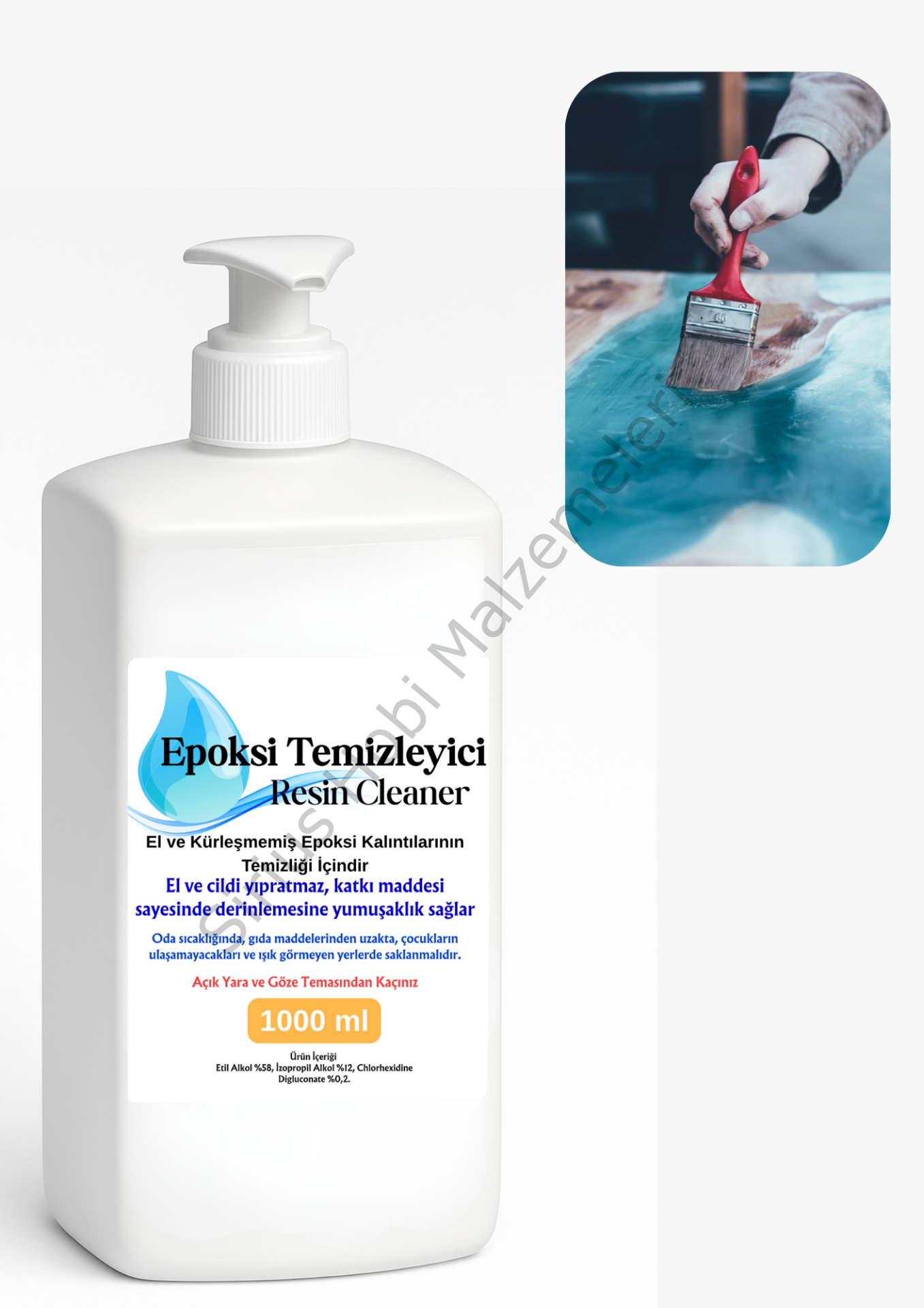 Epoksi Temizleyici – El ve Kürleşmemiş Epoksi Kalıntısı İçin 1000ml