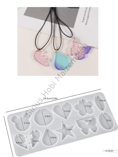 Epoksi Anahtarlık & Magnet Kalıbı – Çoklu Figür Silikon Döküm Kalıp