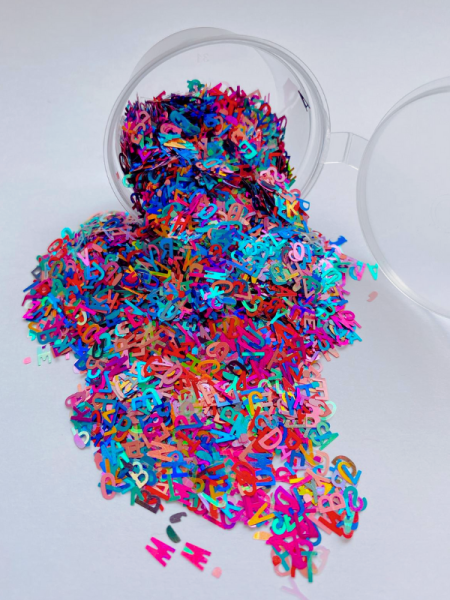 Epoksi Hologram Harfler Karışık Renk 8 gr Kutulu