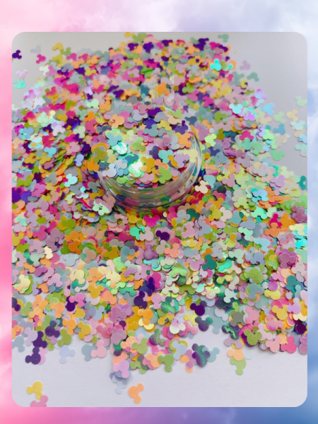 Epoksi Tırnak Yüz Makyajı Slime  Hologramlı Karışık Renkte Mickey 3 mm 4 gr