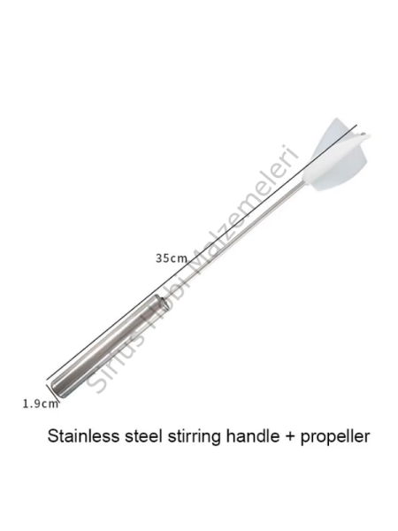 Epoksi Manuel Karıştırıcı – Silikon Uçlu Paslanmaz Çelik Karıştırma Aparatı (35 cm)