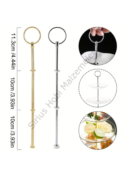 3 Katlı Epoksi Sunumluk Aparatı – Metal Stand Seti