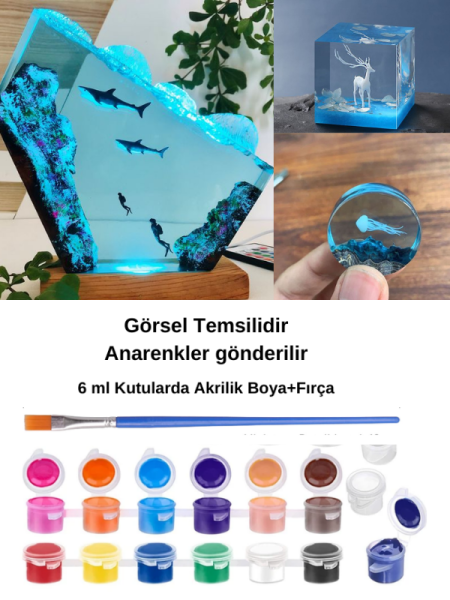 Epoksi Reçine Masa Sehpa Tasarımlar İçin Deniz Canlıları Çekiç Balığı