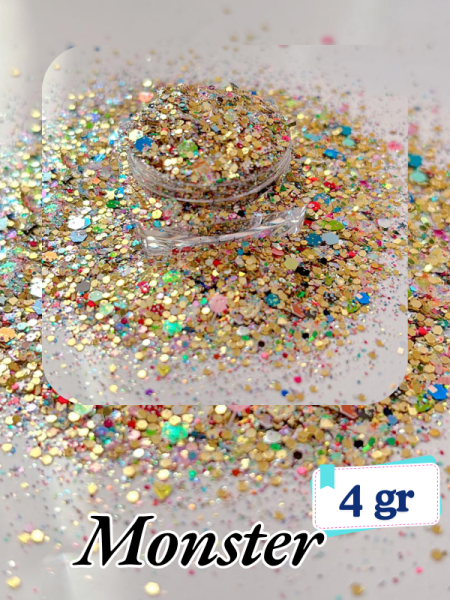 Epoksi- Mum-Makyaj-Tırnak-Sabun Simi Pulu Monster 4 gr