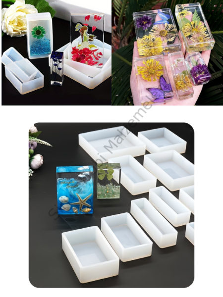 Epoksi Tasarım Kalıpları – 2 cm Derinlik Çok Amaçlı Silikon Döküm Kalıpları