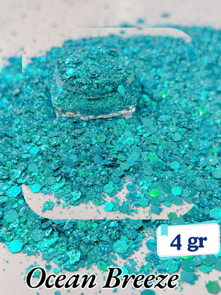 Epoksi- Mum-Makyaj-Tırnak-Sabun Simi Pulu Ocean Breeze 4 gr