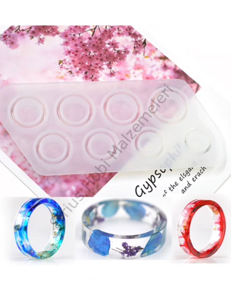 Epoksi Yüzük Silikon Kalıbı – Çok Ölçülü Reçine Yüzük Döküm Kalıbı