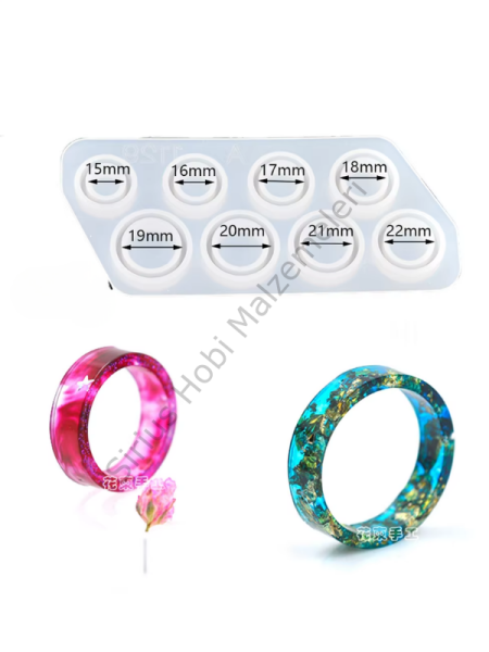 Epoksi Yüzük Silikon Kalıbı – Çok Ölçülü Reçine Yüzük Döküm Kalıbı