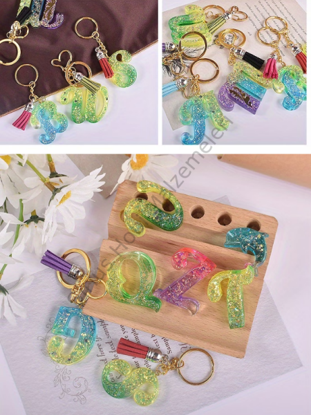 Epoksi Harf Silikon Kalıbı – Alfabe Anahtarlık & Charm Reçine Döküm Kalıbı