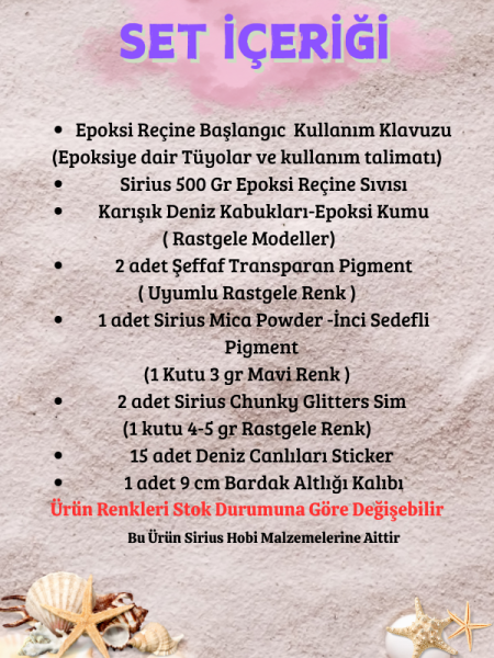 Epoksi Reçine Bardak Altlığı Başlangıc Seti